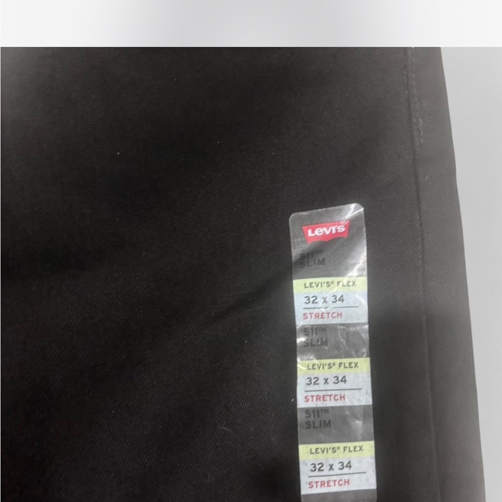 Levi's 511 Slim Flex Stretch Black Jeans Mens 32x34 NWT - Picture 2 of 6